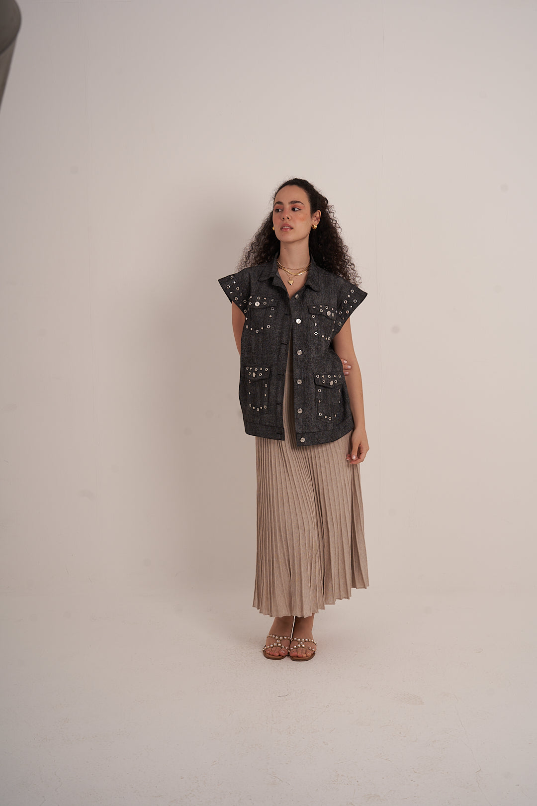 Black Denim Vest