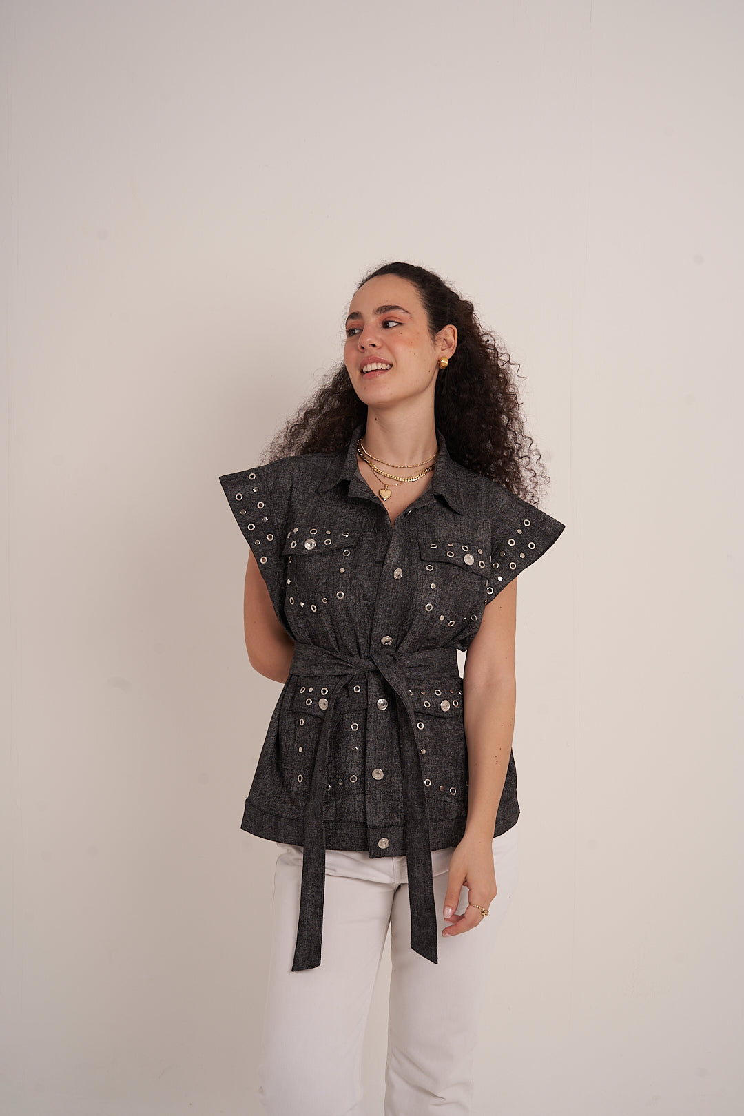 Black Denim Vest