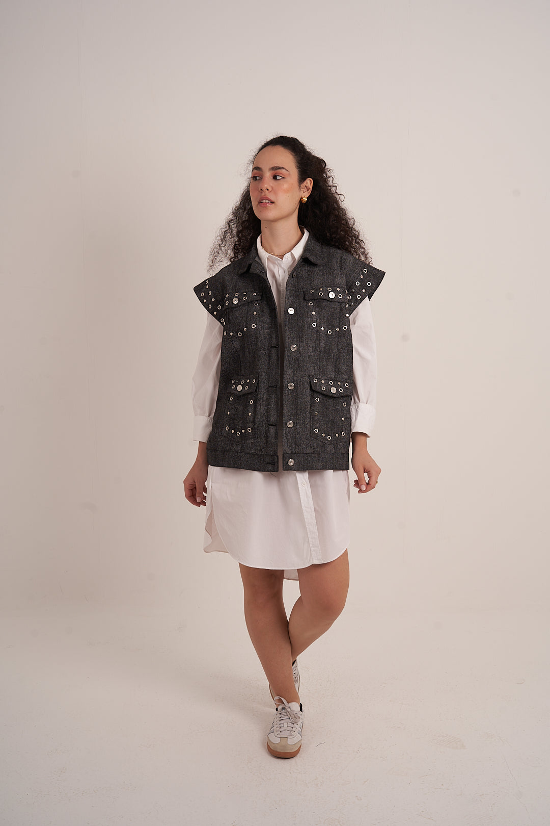 Black Denim Vest