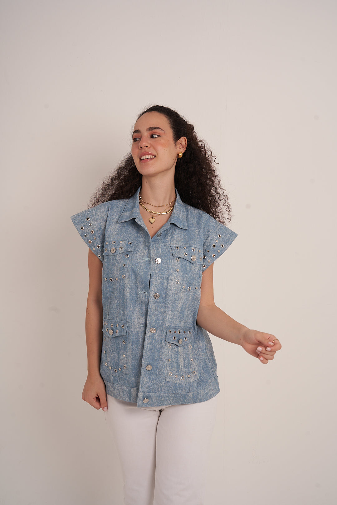 Blue Denim Vest