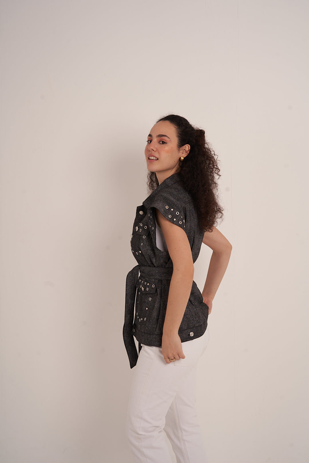 Black Denim Vest