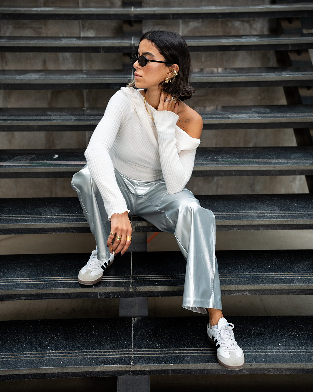 Diamond Leather Pants