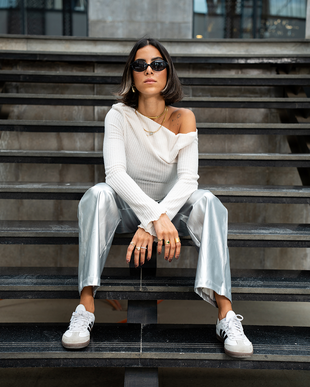 Diamond Leather Pants