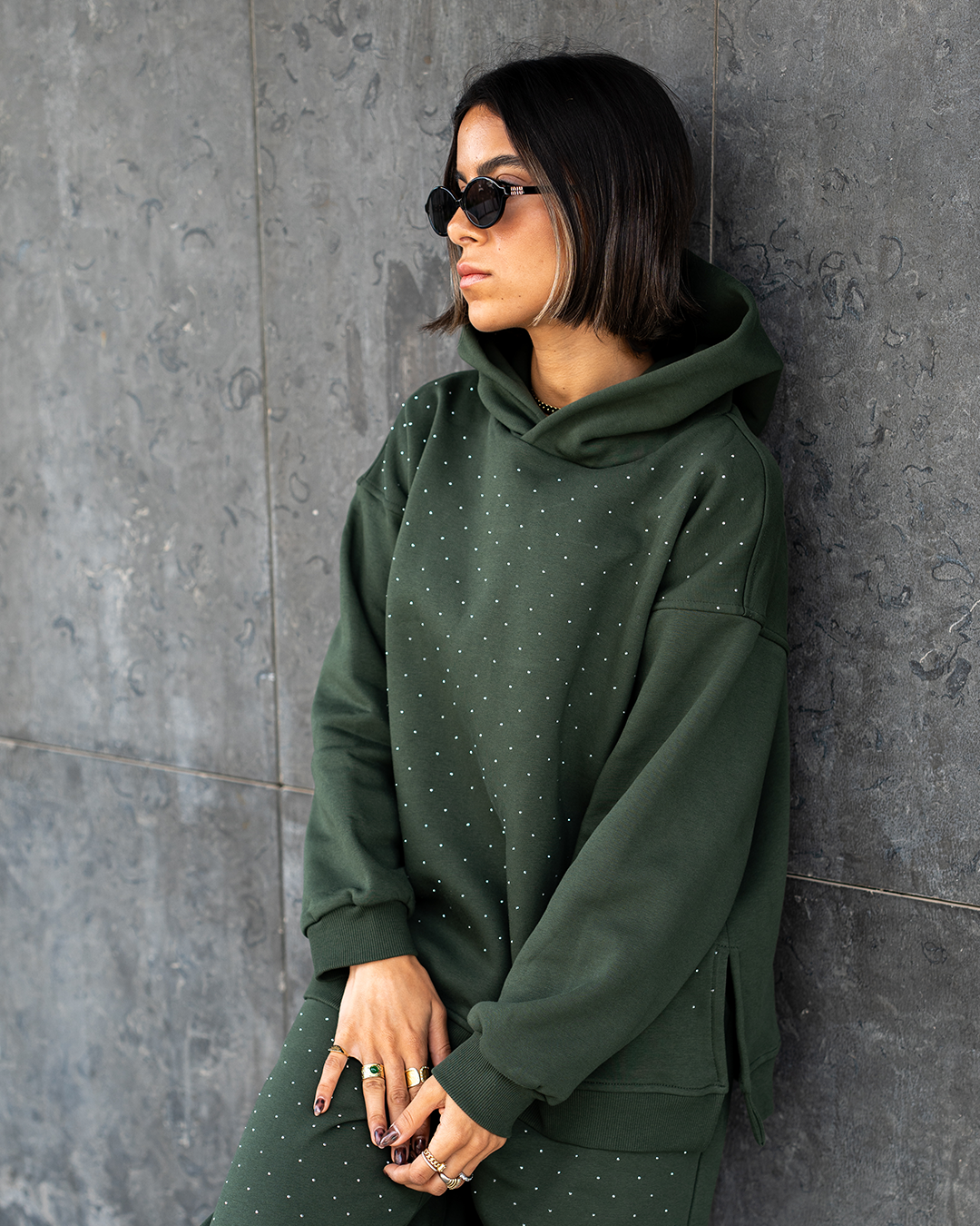 Olive Studs Melton Set