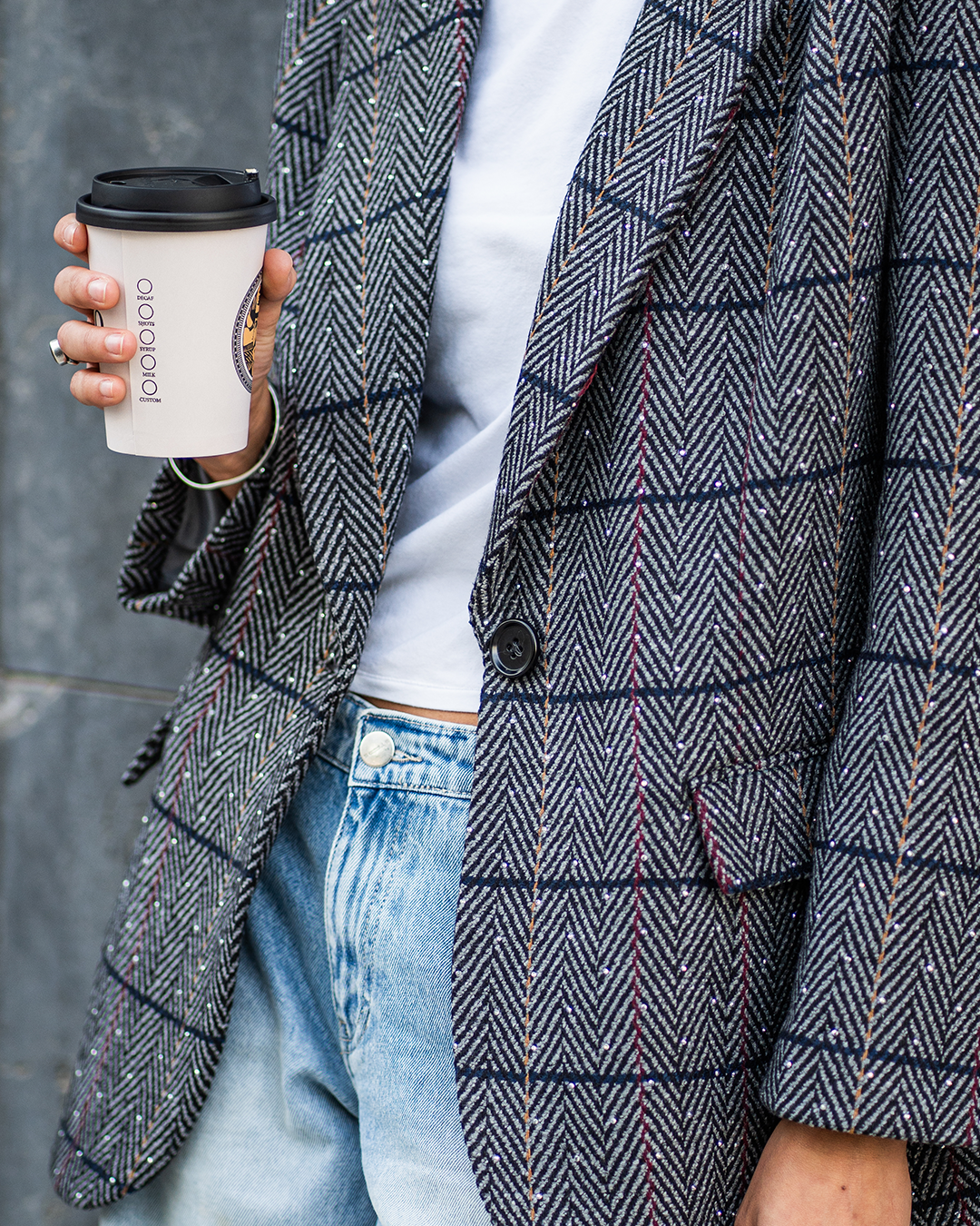 Timeless Studded Grey Blazer