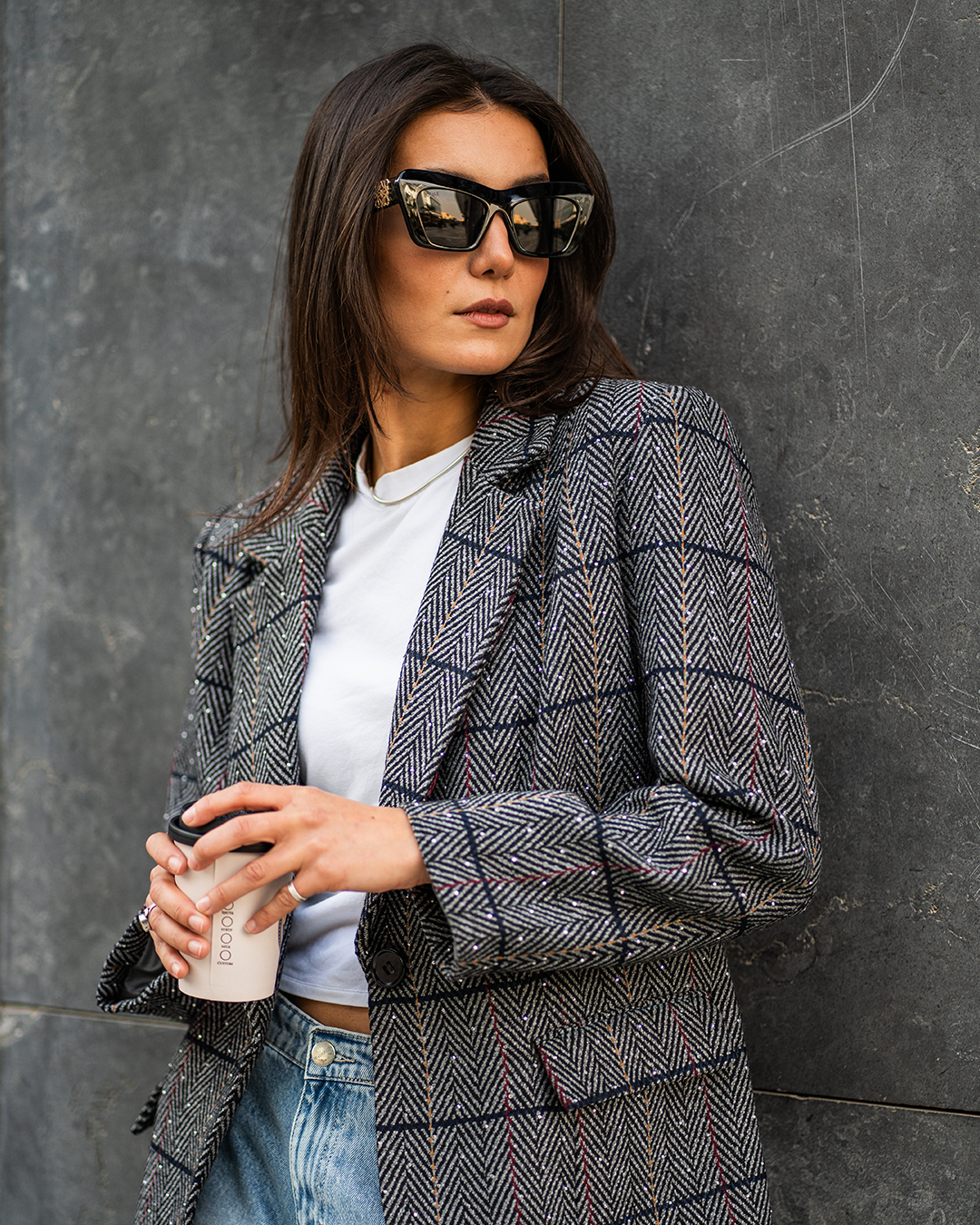 Timeless Studded Grey Blazer
