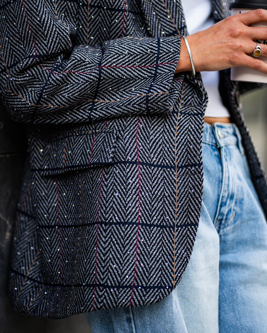 Timeless Studded Grey Blazer