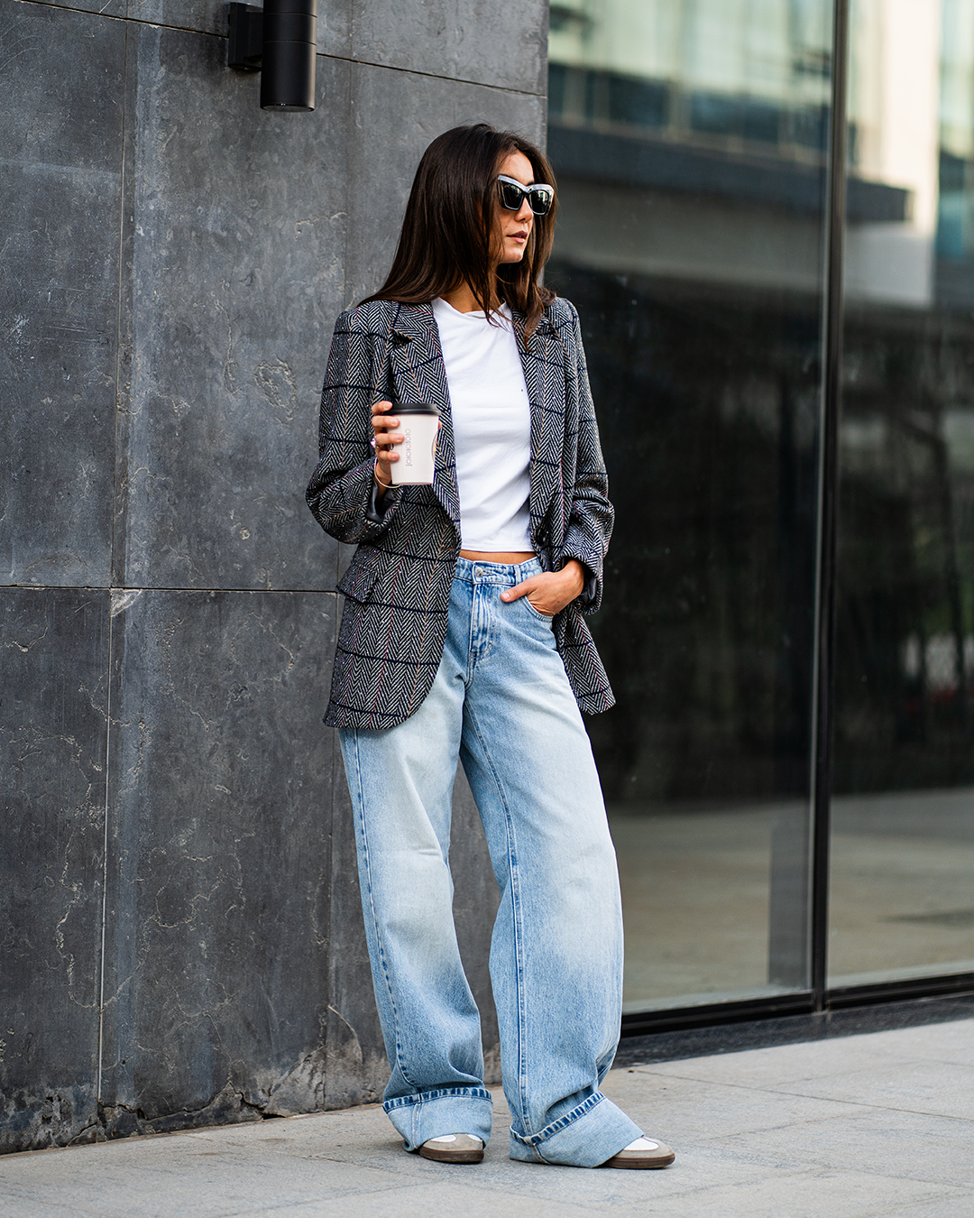 Timeless Studded Grey Blazer