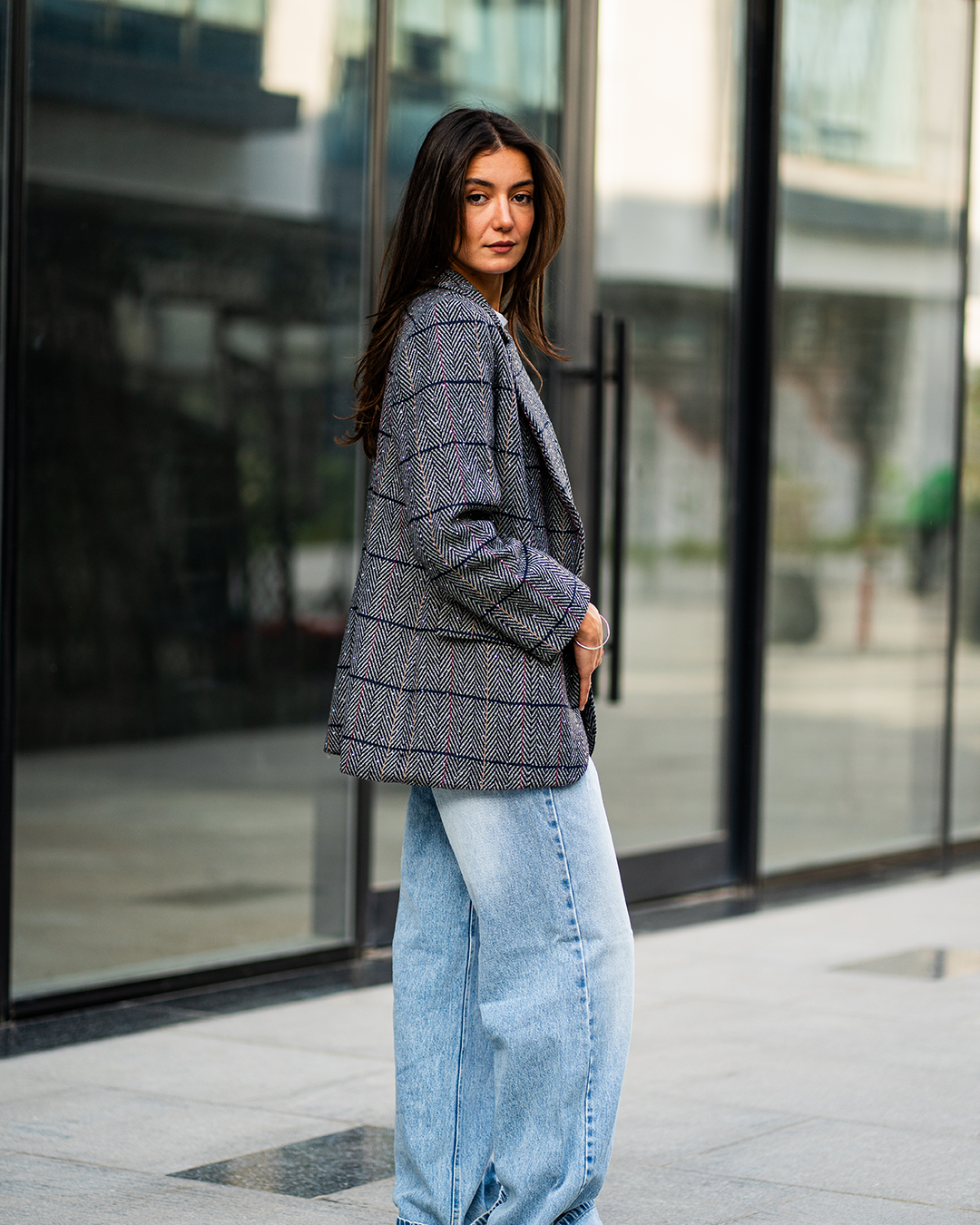 Timeless Studded Grey Blazer