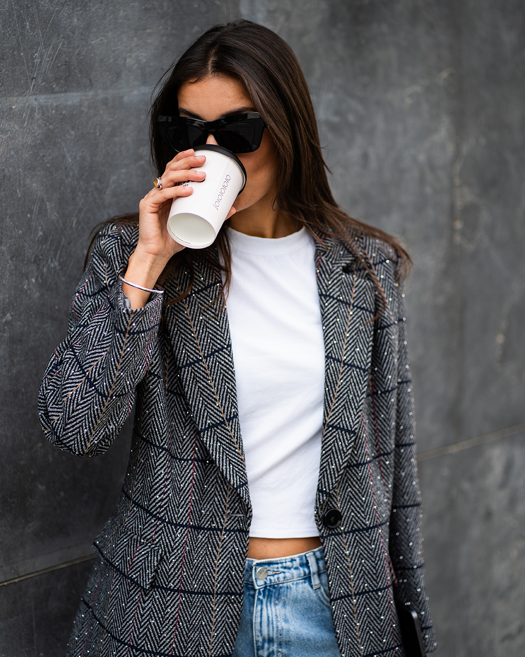 Timeless Studded Grey Blazer
