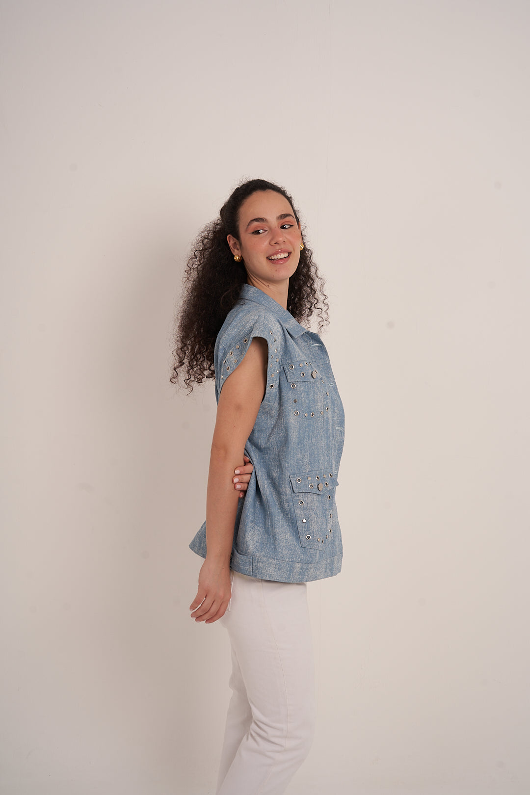 Blue Denim Vest