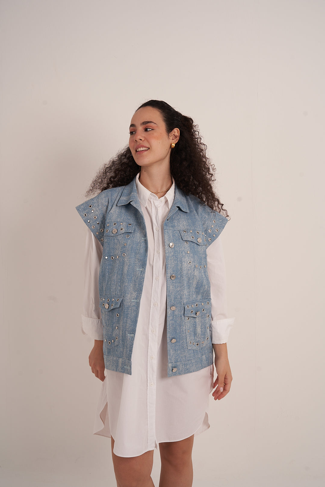 Blue Denim Vest