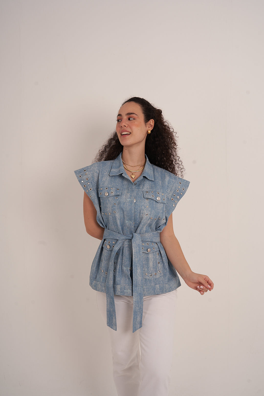 Blue Denim Vest
