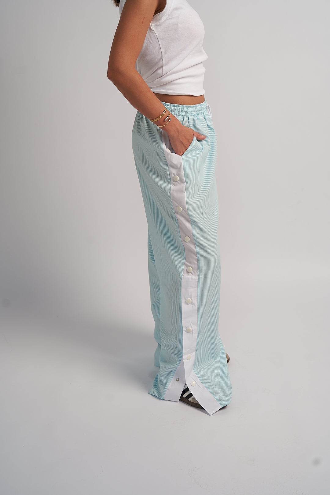 StripeLine Aqua Pants