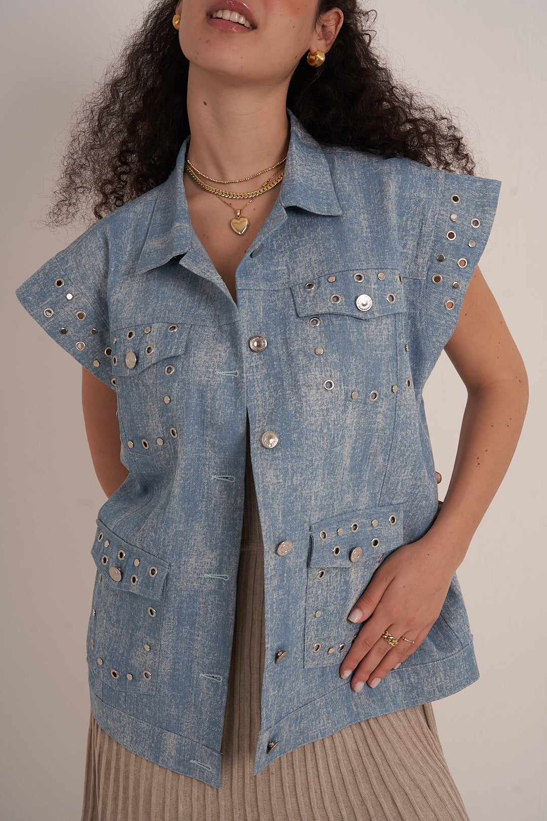 Blue Denim Vest