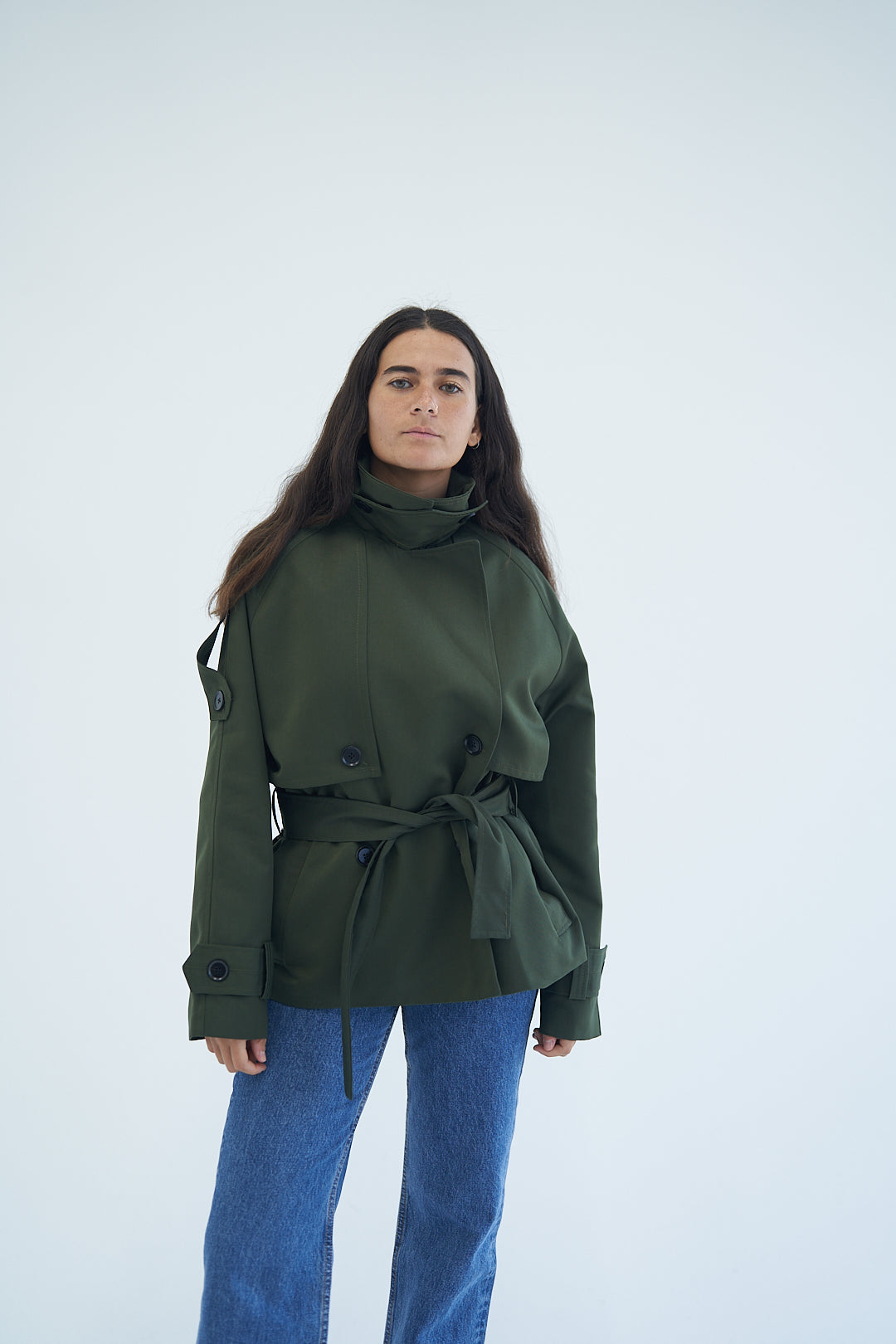 Army Mood Trench Jacket