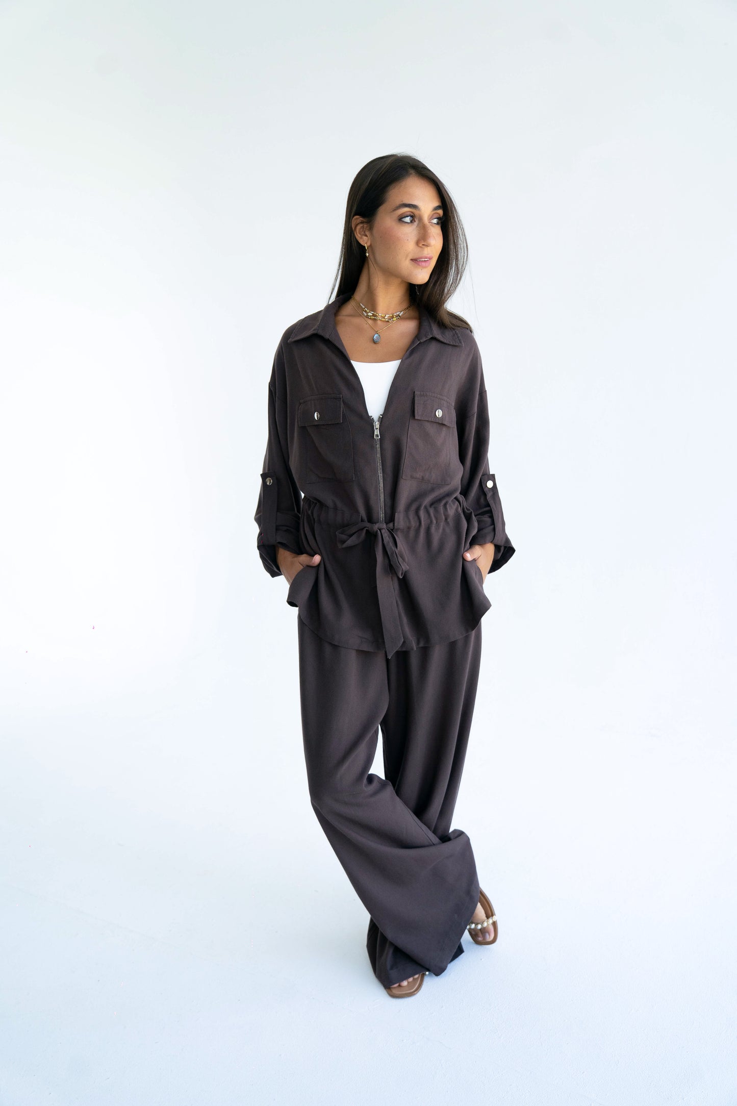 Mocha Linen Set