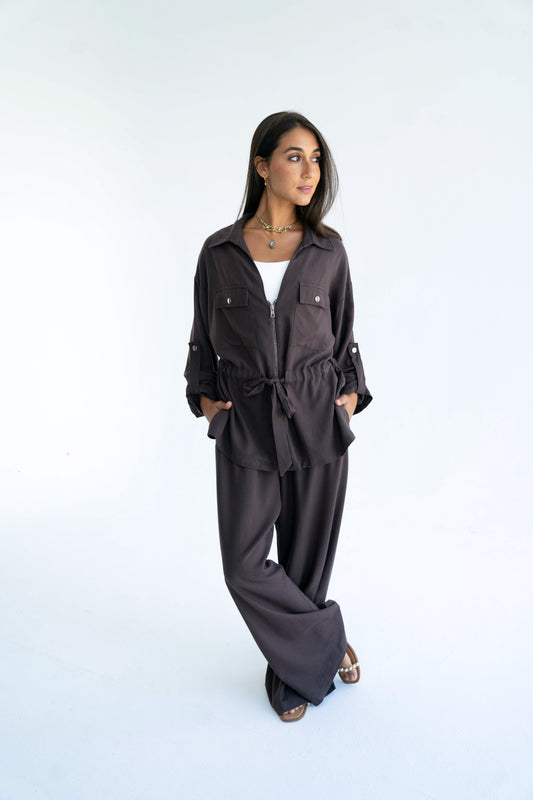 Mocha Linen Set