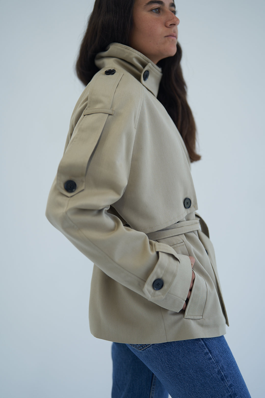 Latte Trench Jacket