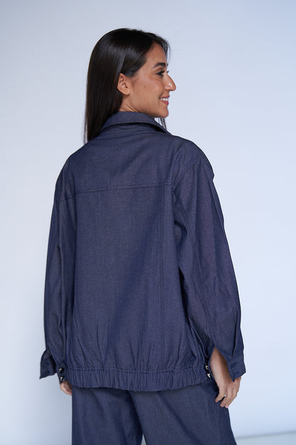 Blue Studs Denim Set