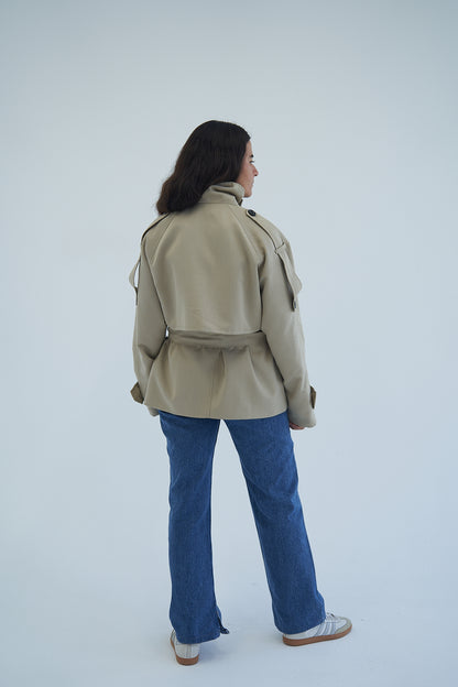Latte Trench Jacket