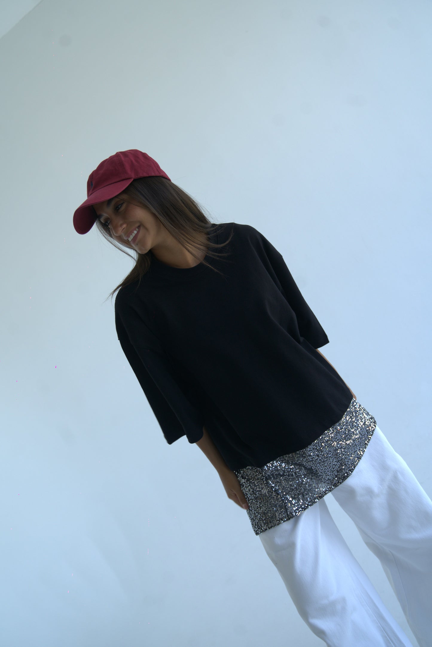 Black Sequin T-Shirt
