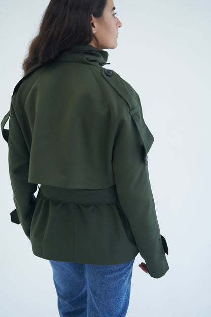 Army Mood Trench Jacket