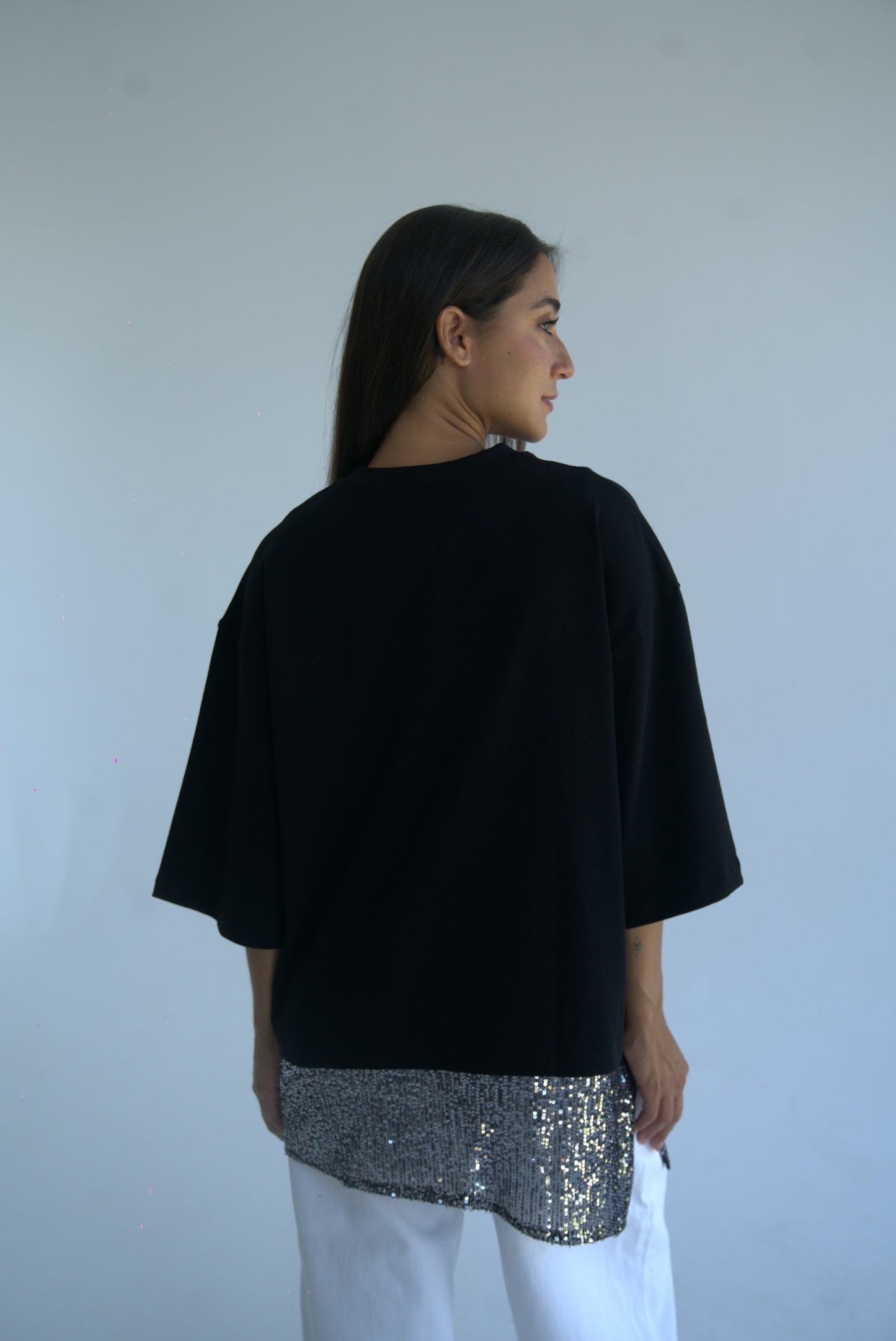 Black Sequin T-Shirt