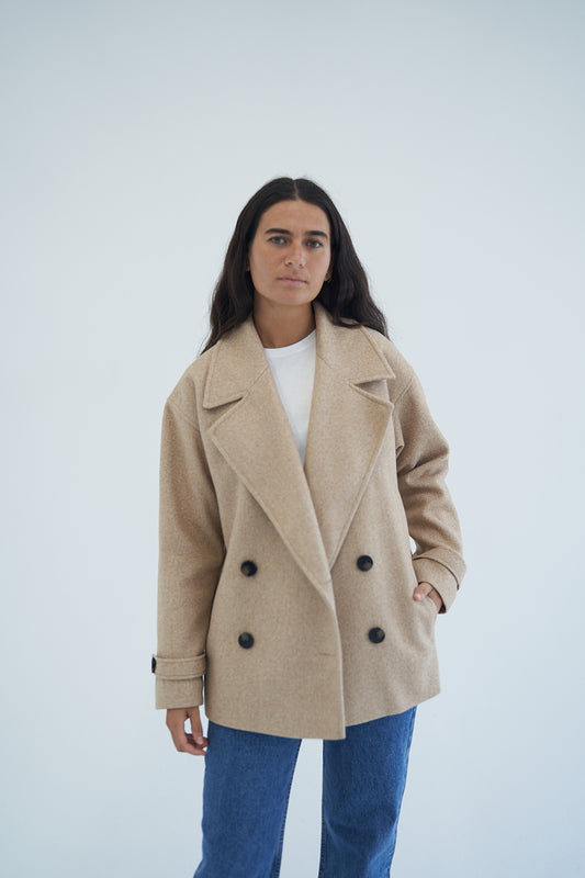 Golden Beige Wool Jacket