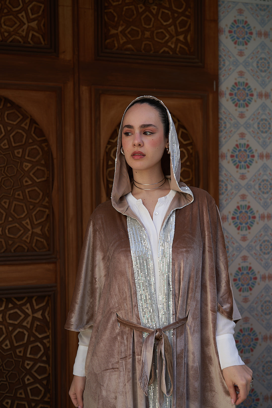 Champagne Velvet Kaftan