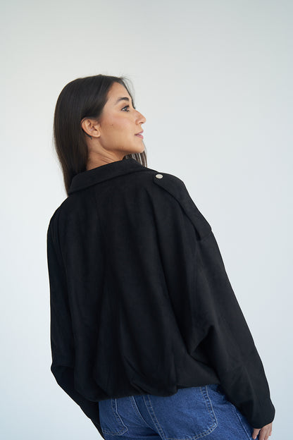 Noir Suede Jacket