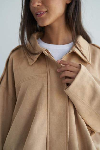 Latte Suede Jacket