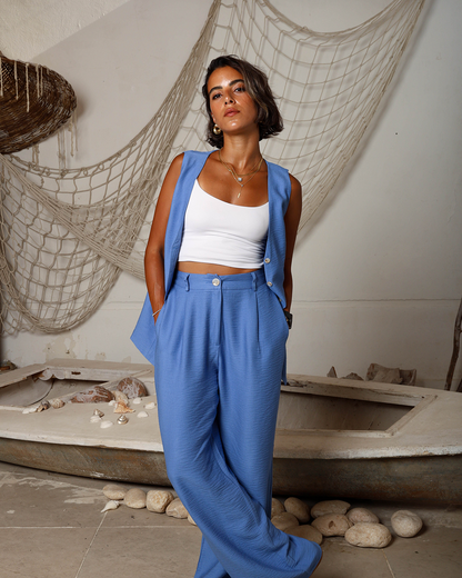 Ocean Blue Vest Set