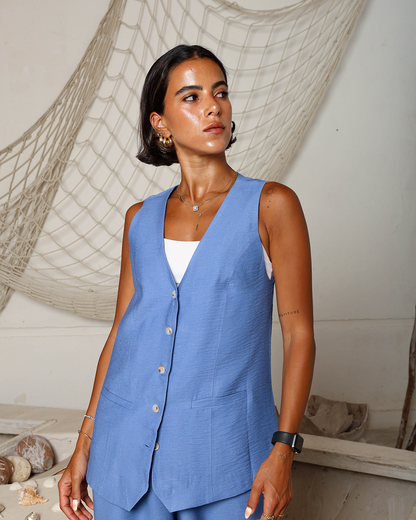 Ocean Blue Vest Set