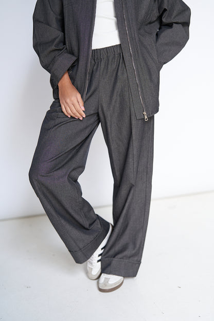 Black Studs Denim Set