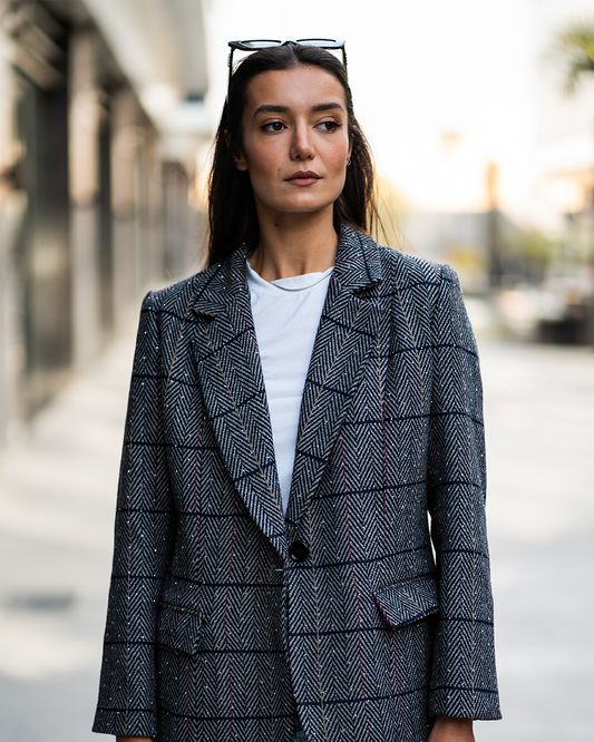 Timeless Studded Grey Blazer