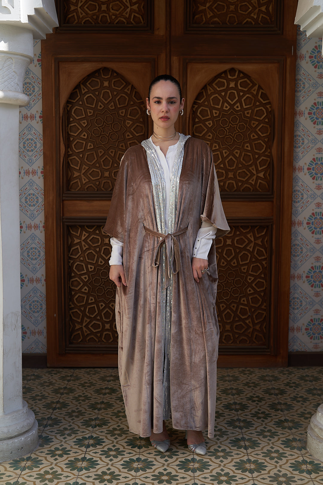Champagne Velvet Kaftan
