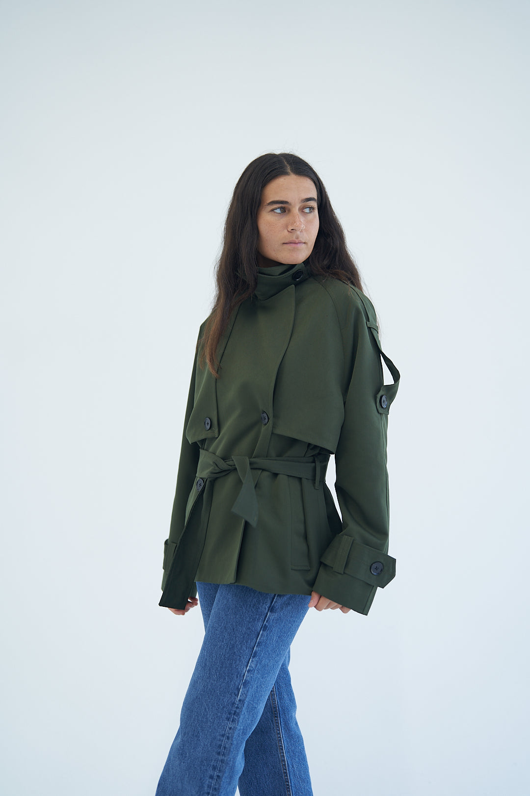 Army Mood Trench Jacket