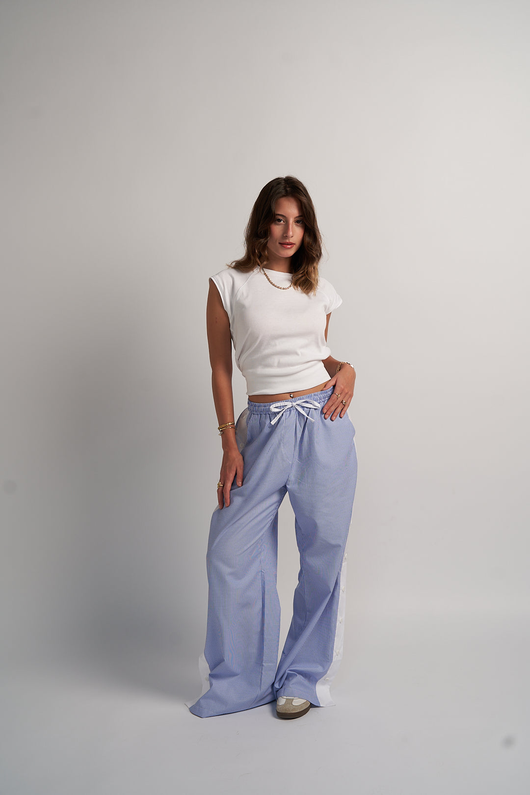 StripeLine Blue Pants