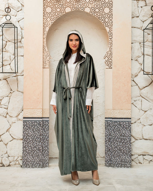 Royal Green Velvet Kaftan