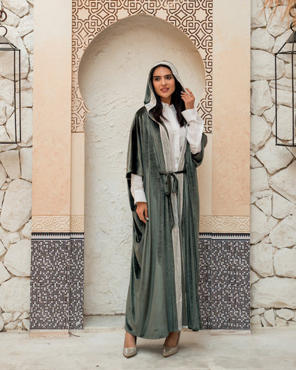 Royal Green Velvet Kaftan