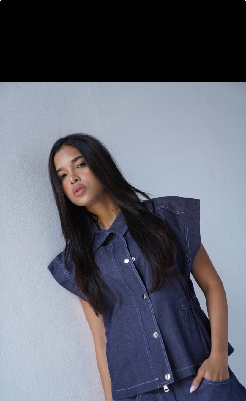 Blue Denim Vest Only