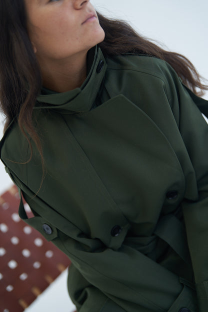 Army Mood Trench Jacket