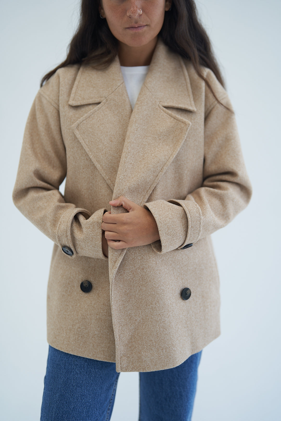Golden Beige Wool Jacket