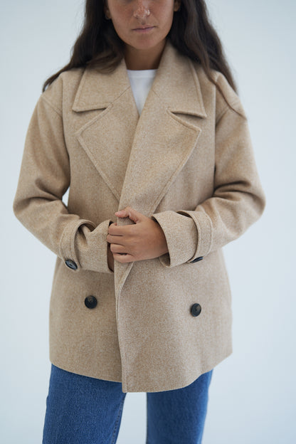 Golden Beige Wool Jacket