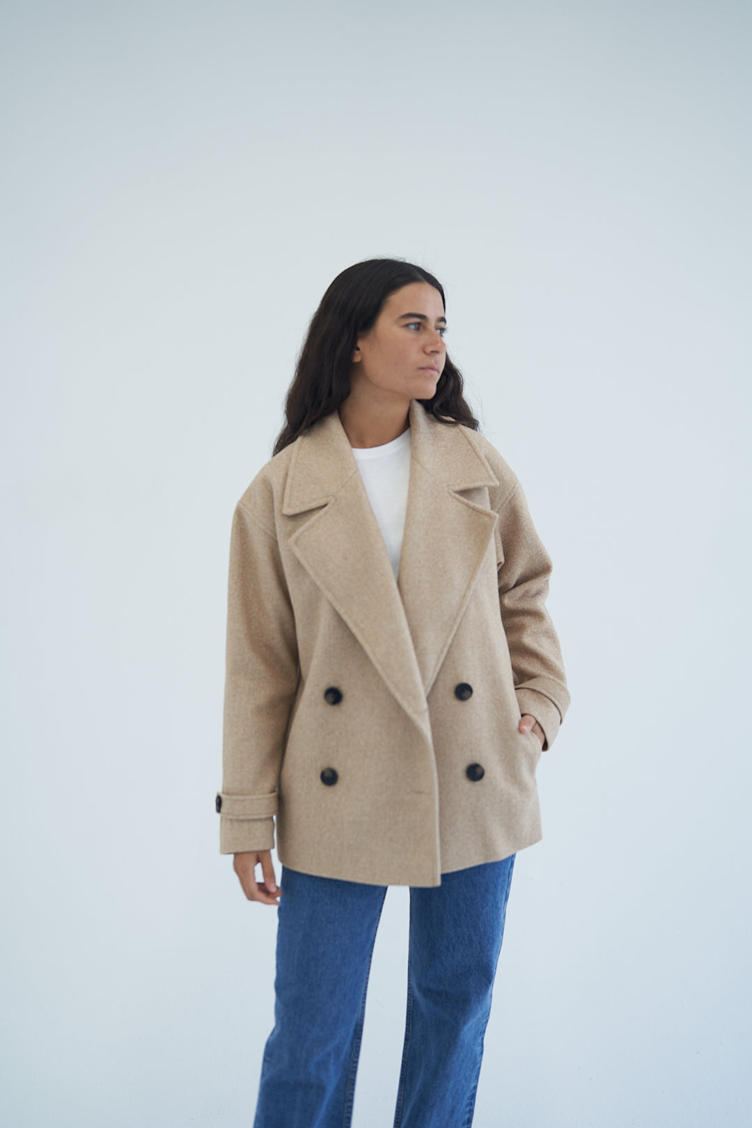 Golden Beige Wool Jacket