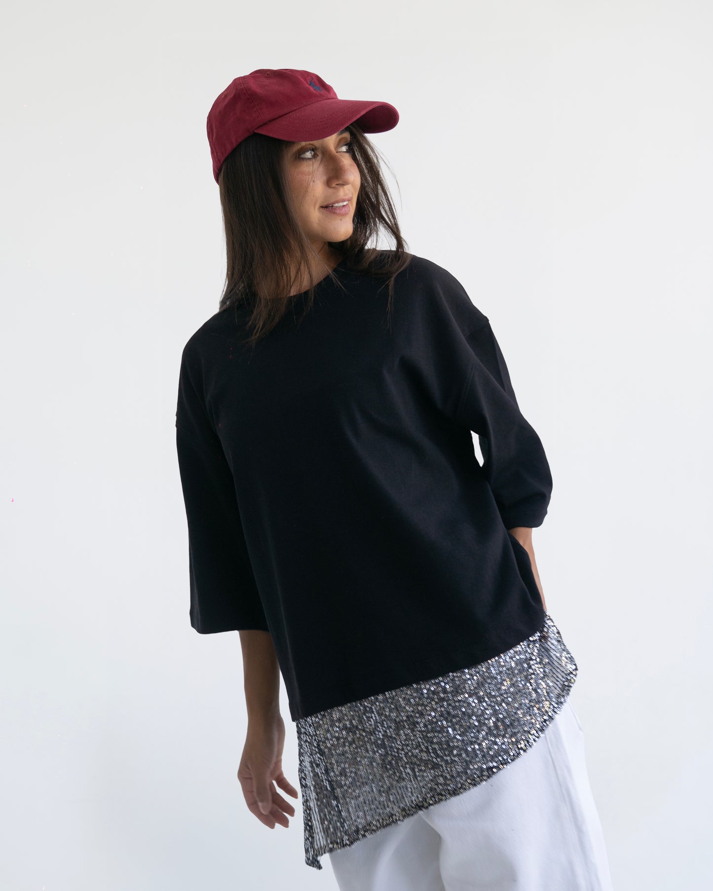 Black Sequin T-Shirt