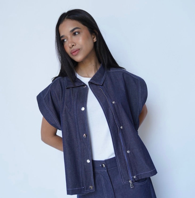 Blue Denim Vest Only