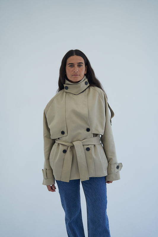 Latte Trench Jacket