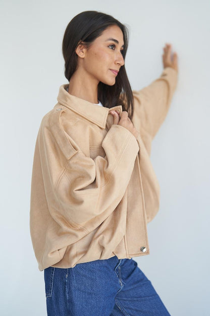 Latte Suede Jacket